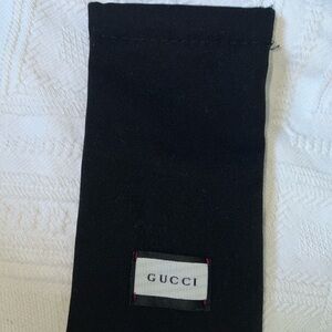 Gucci Elegant Black Fabric Pouch for glasses
